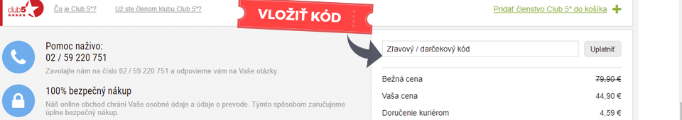 Ako uplatniť kód na Topshop.sk
